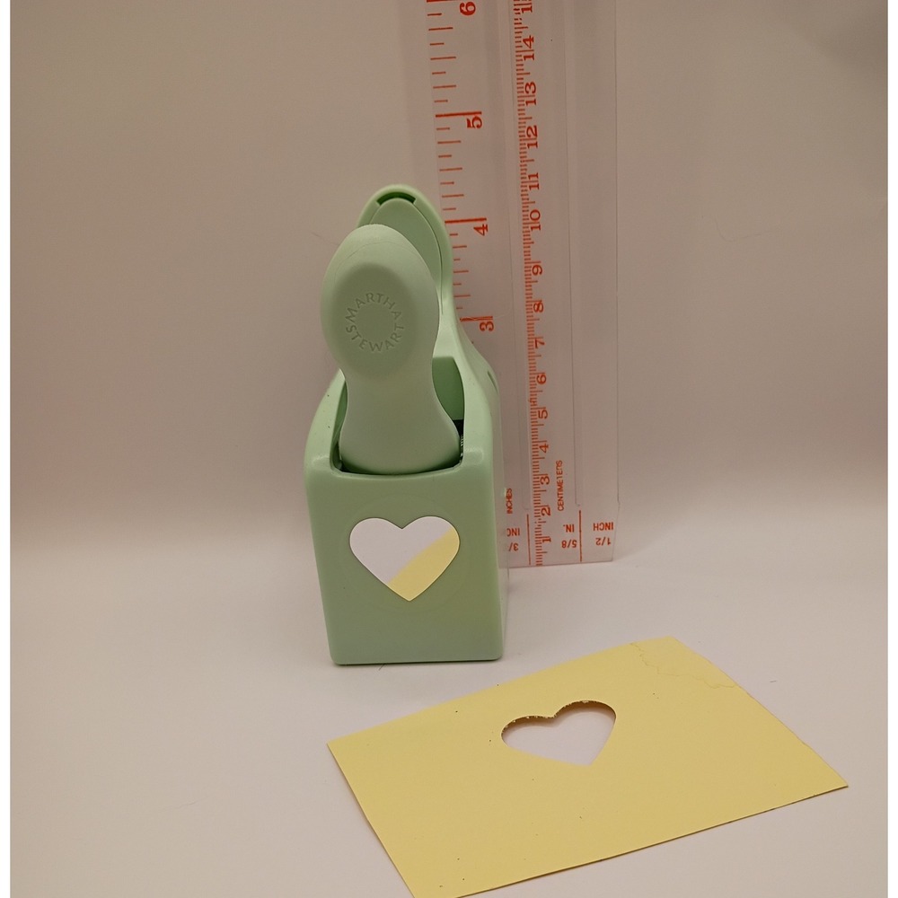 Martha Stewart Crafts Heart Lever Punch Mint Green Paper Scrapbooking Tool